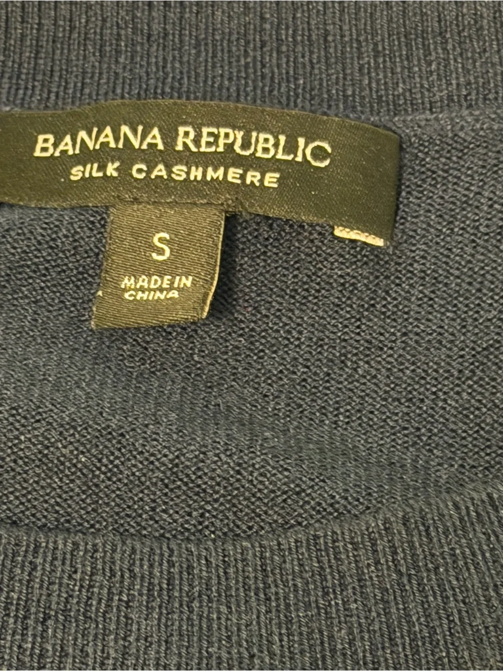 Banana Republic Capsule Men's Silk Cashmere Sweater Navy Size S Luxury Crewneck